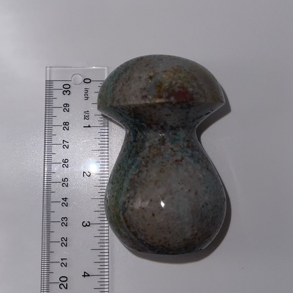 Ocean Jasper carved Mushroom A. - Picture 11 of 12